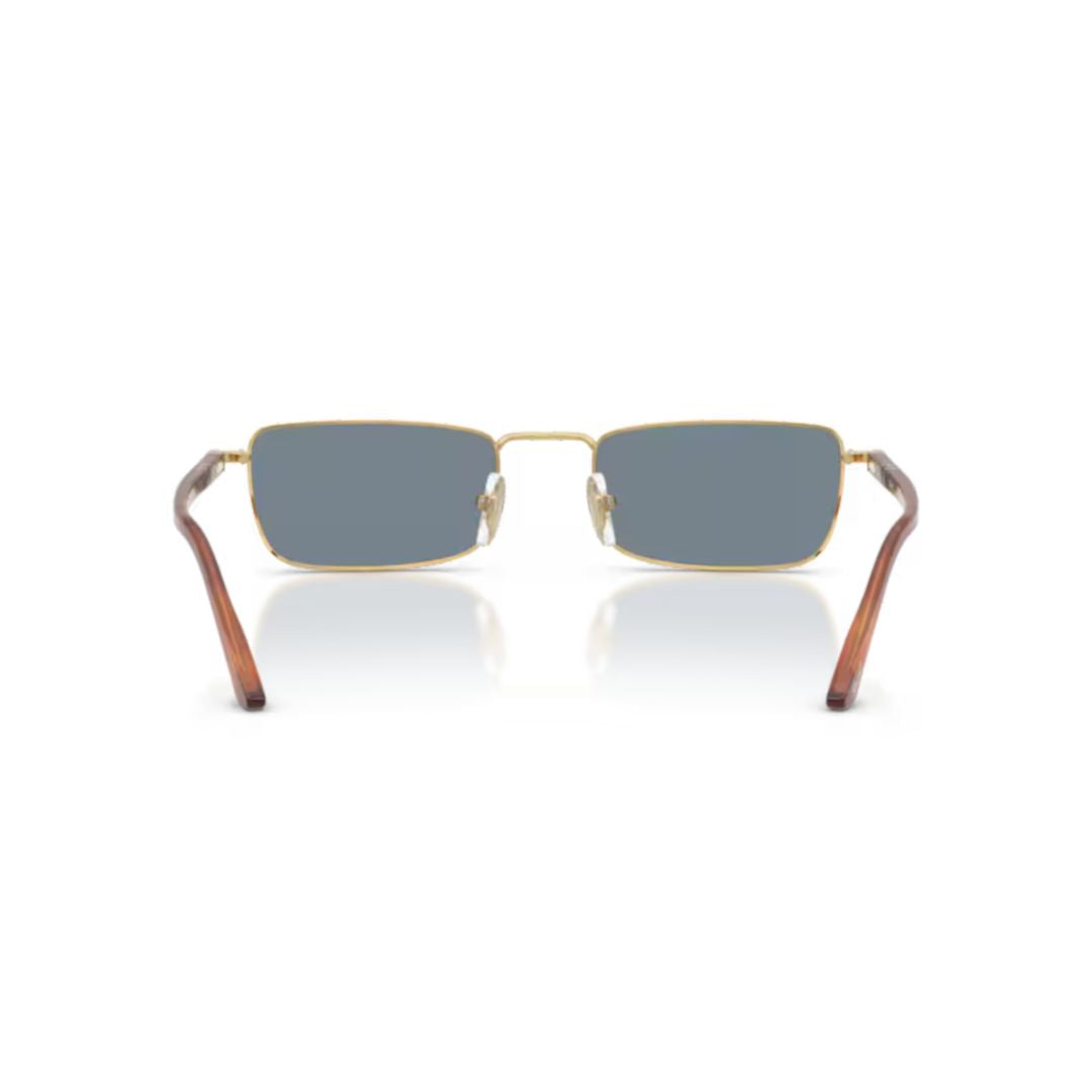 0po1025s Rectangular Metal Sunglasses with Tortoiseshell Accents