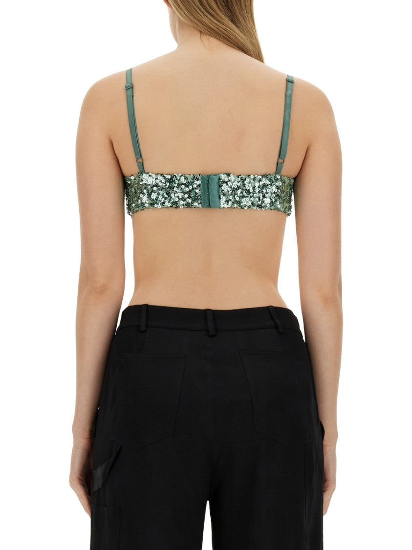 Cropped Sequined Top