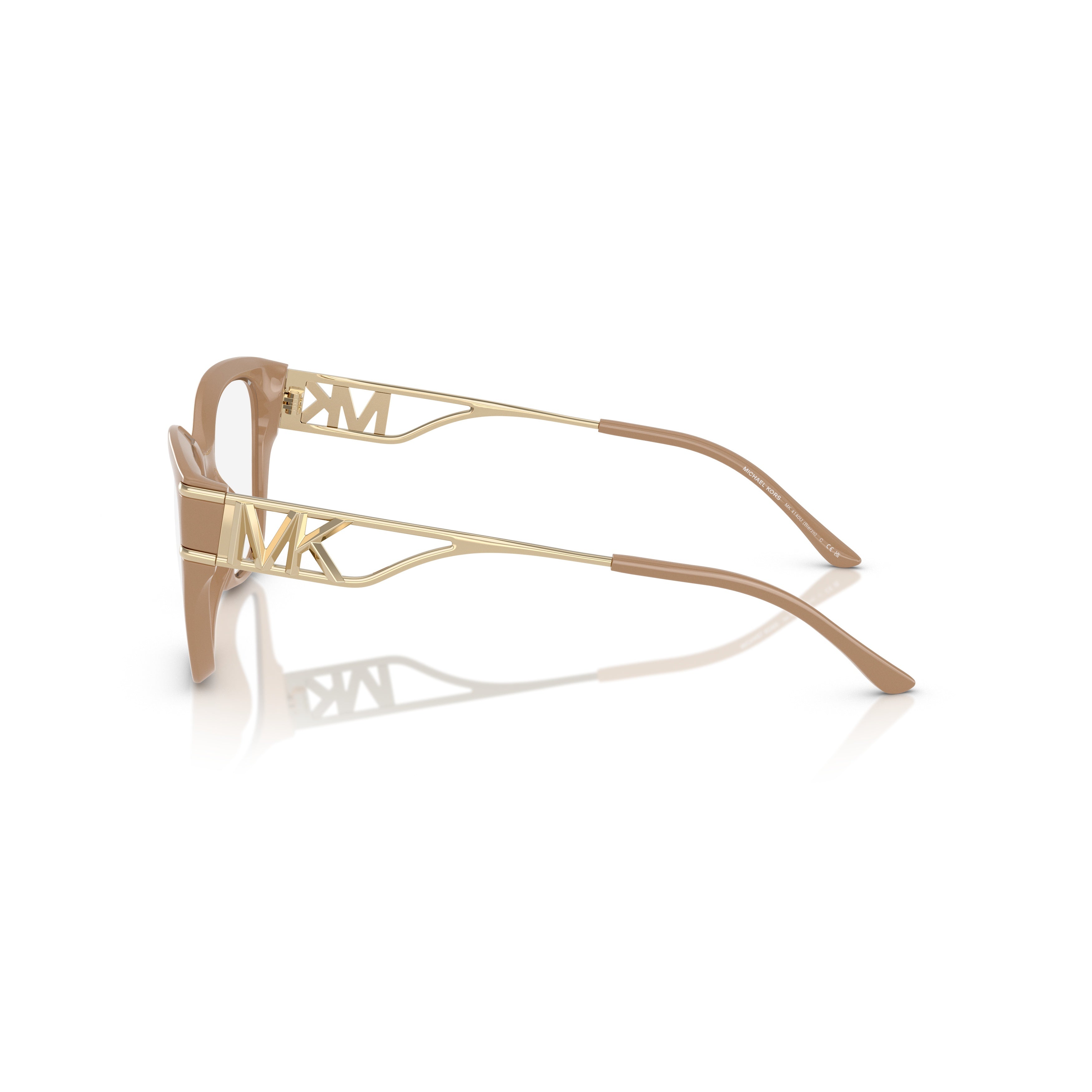 0mk4140u Bold Cat-Eye Eyeglasses with Gold-tone Metal Arms