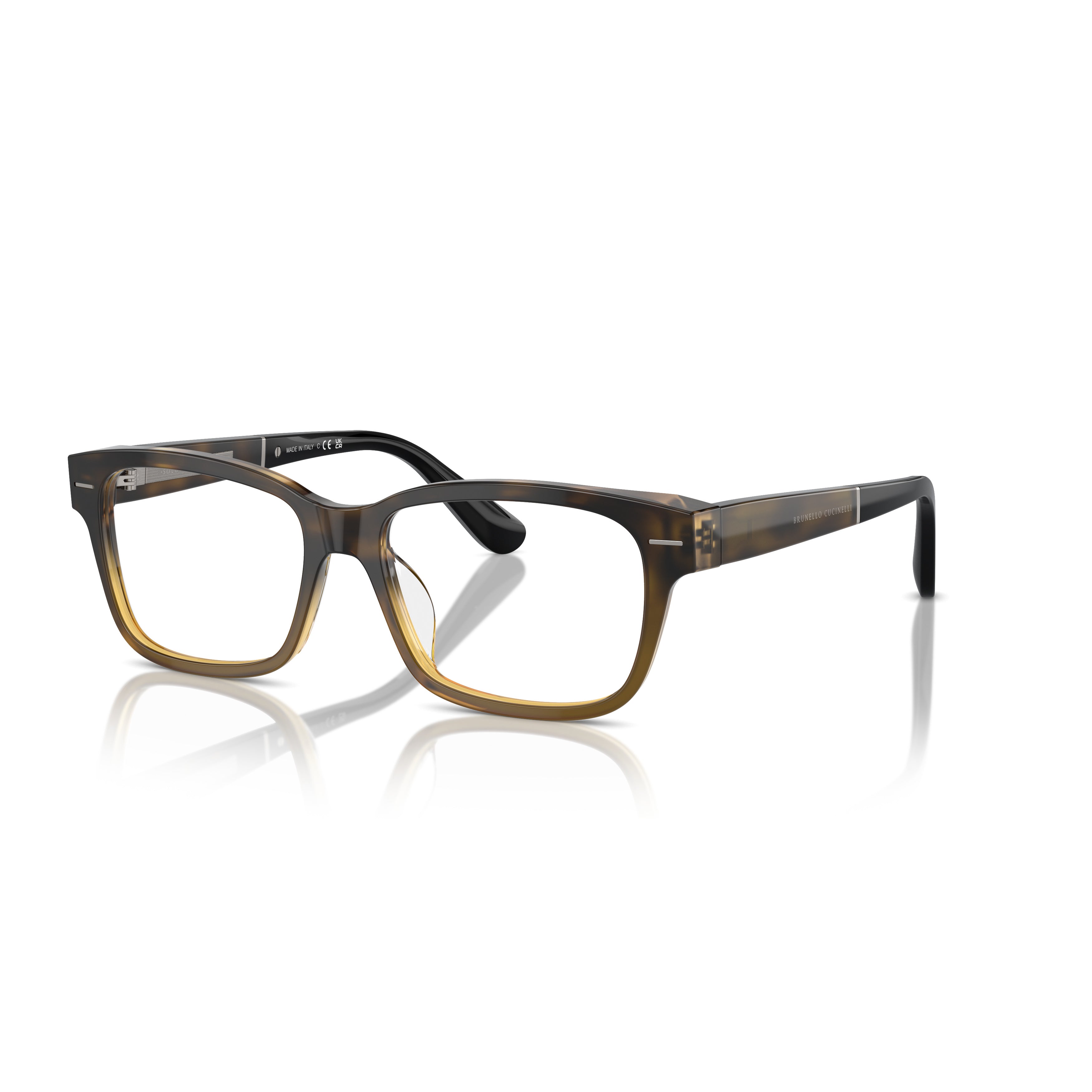 0bc3003 Rectangular Gradient Acetate Sunglasses with Polished Finish