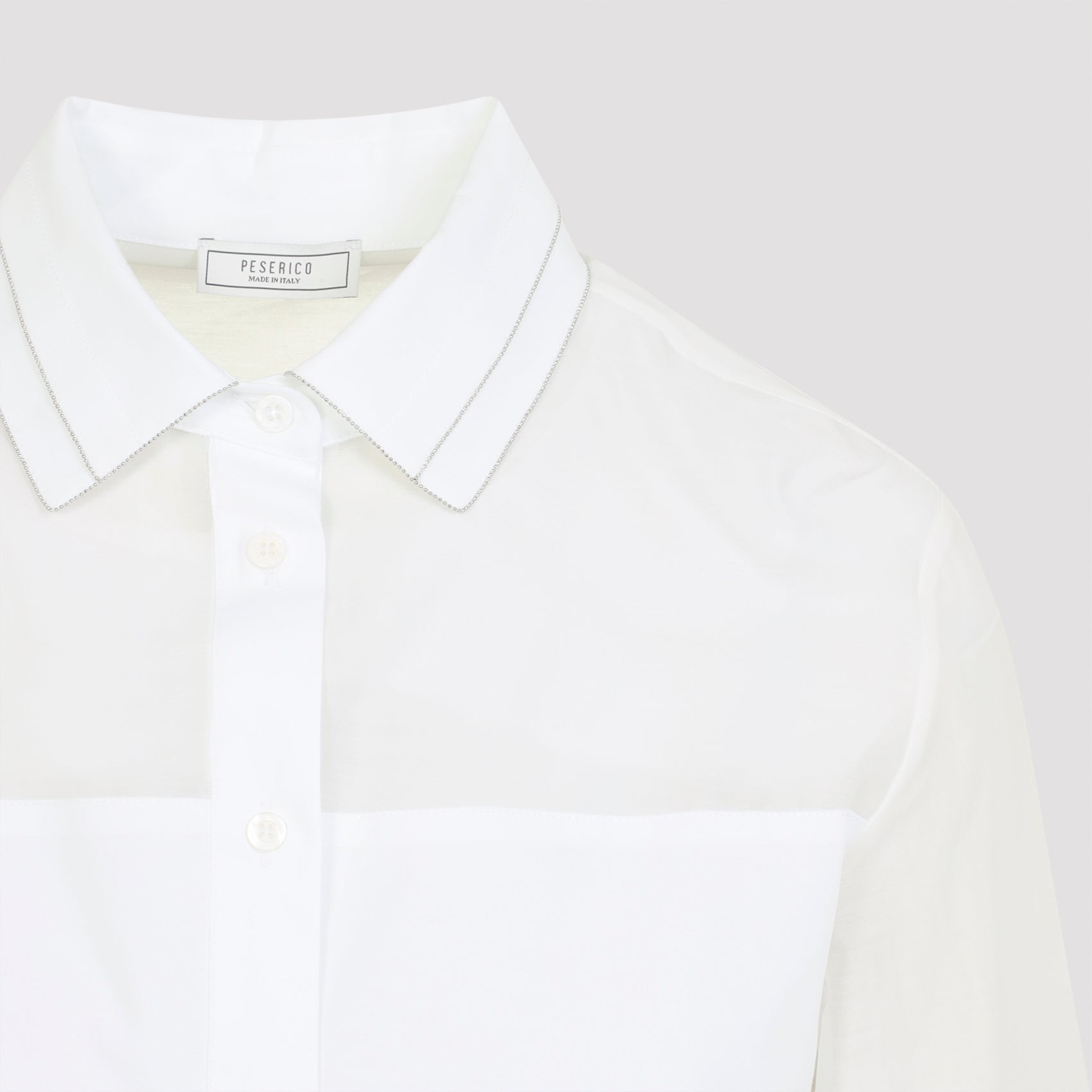 Classic Button-Down Shirt In Cotton-Silk Blend