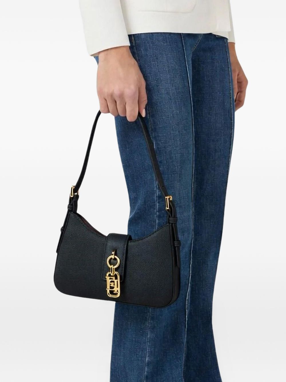 Small Shoulder Bag with Gold-Tone Clasp