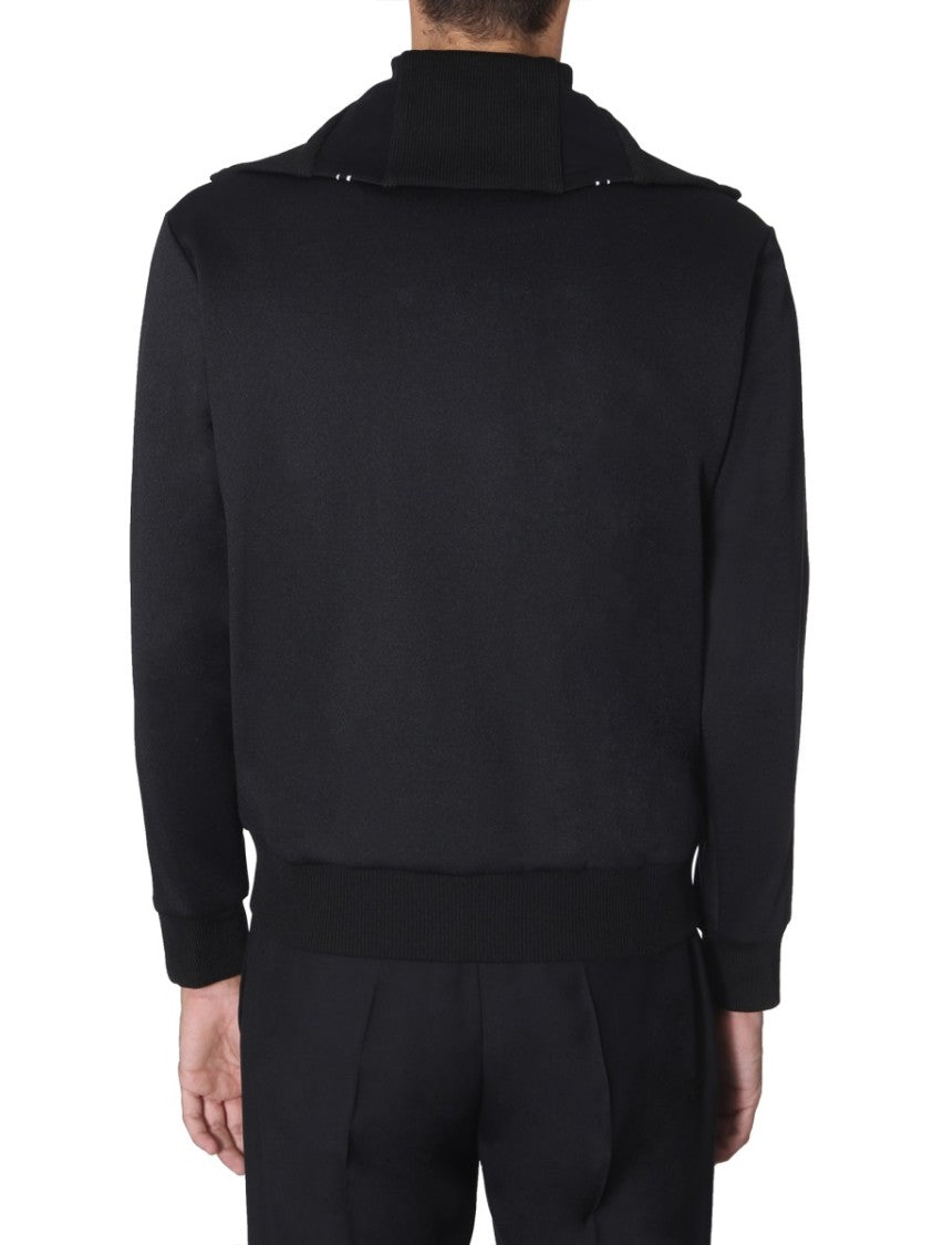 Hooded Casual Jacket With Logo Detailing
