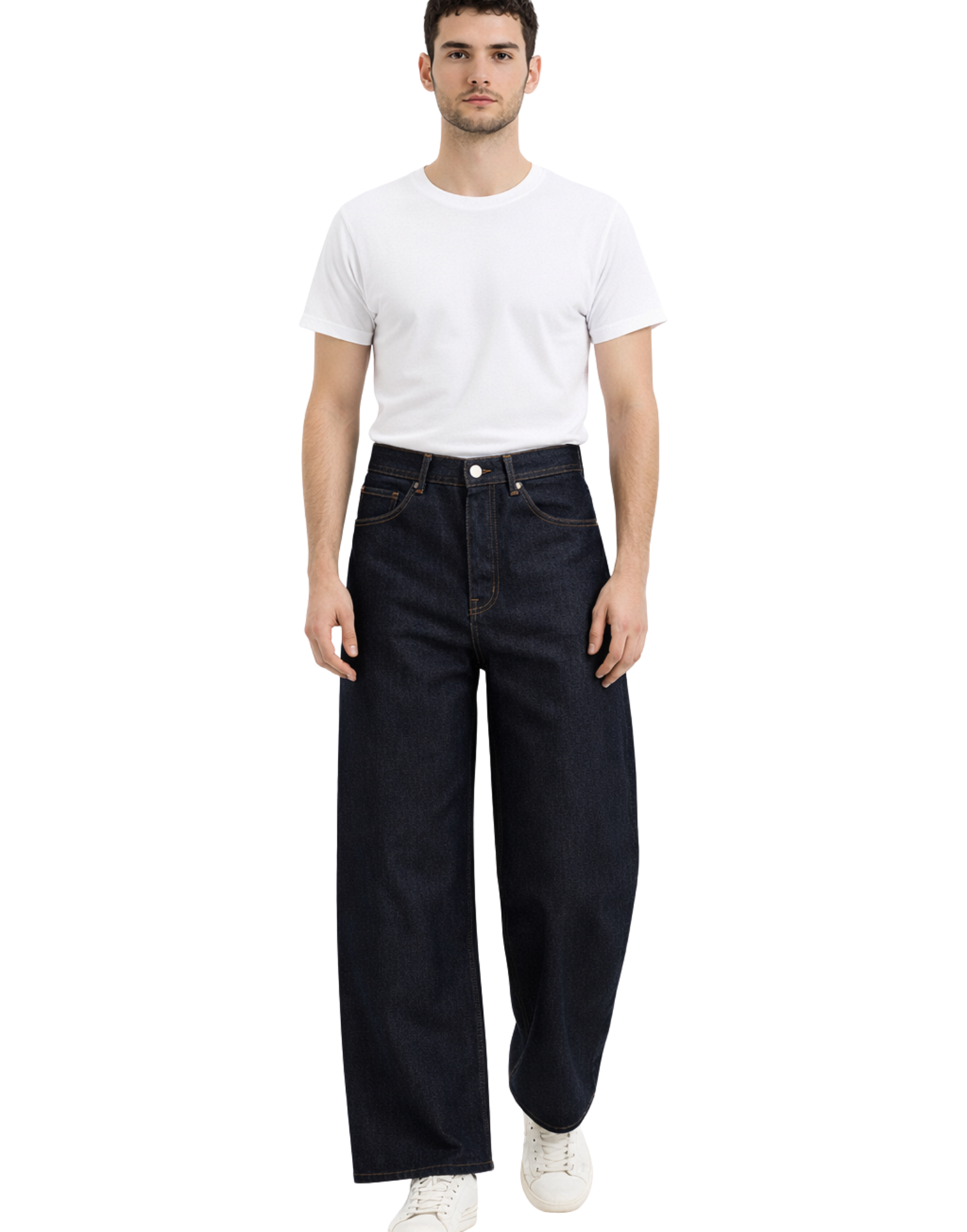 Palazzo Wide-Leg Denim Jeans