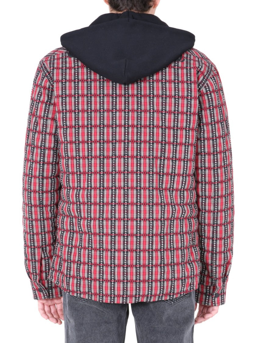 Quilted Padded Shirt With Removable Hood