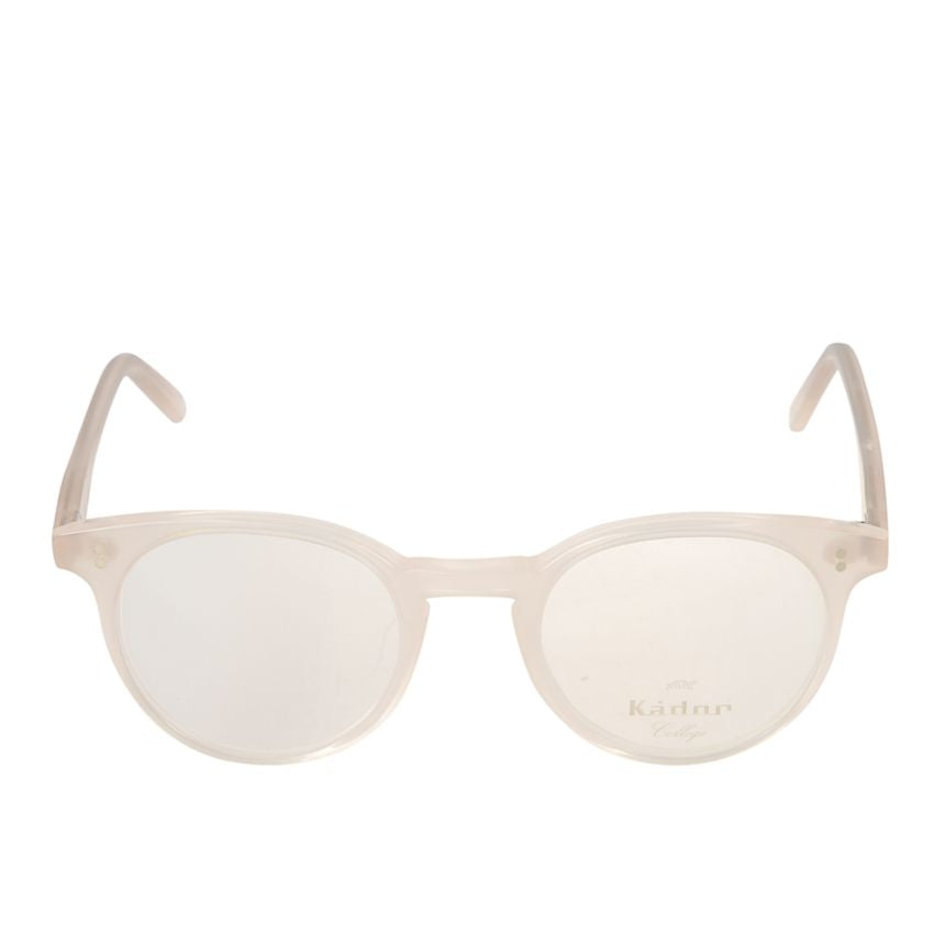 Chyli/N Translucent Beige Rounded Frame Eyeglasses with Tapered Temples
