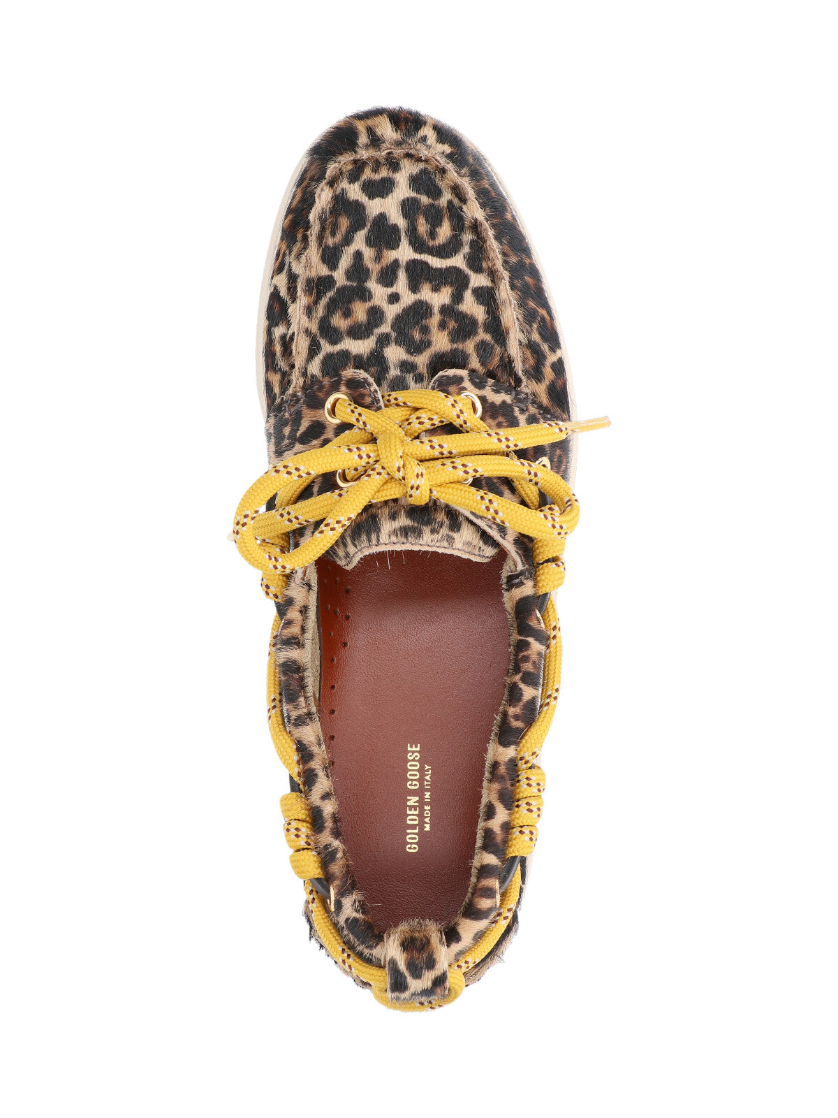 Brown Cruise Animal Print Leather Moccasins