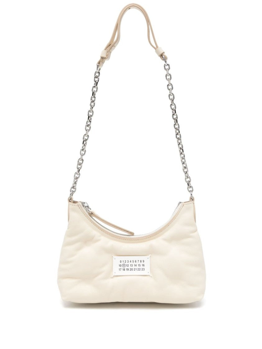 Quilted Nappa Leather Hobo Bag With Chain Strap