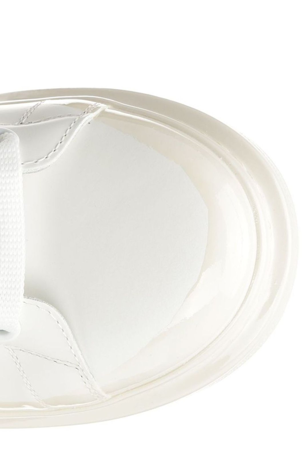 Low-Top Sneaker with Smooth Leather Upper and Elevated Sole