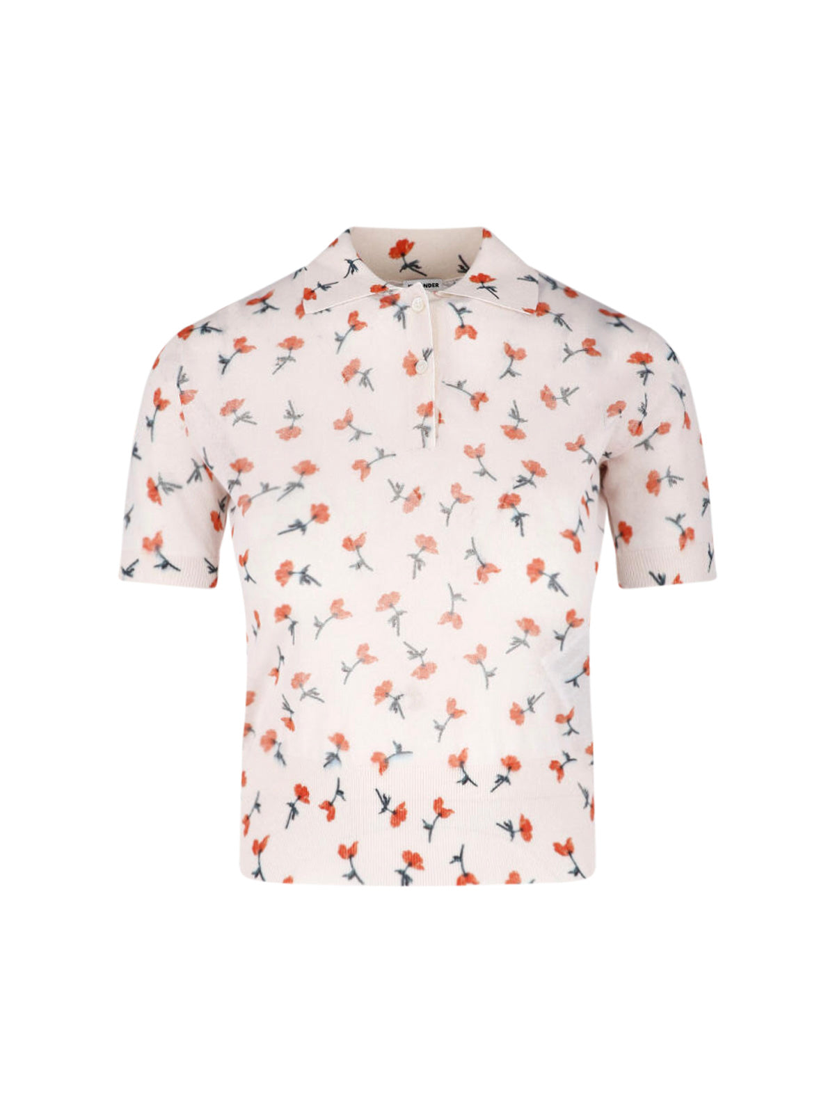Light Pink Floral Print Short-Sleeve Top