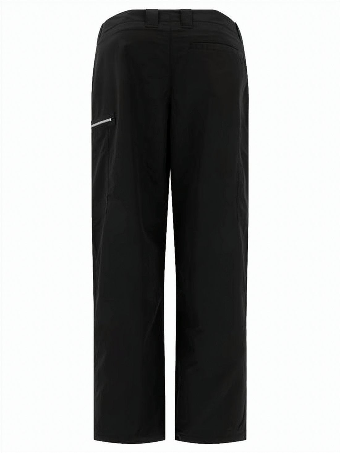Black Straight Pants with Zip Detail