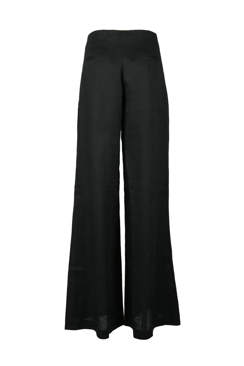 Linen Trousers - Black