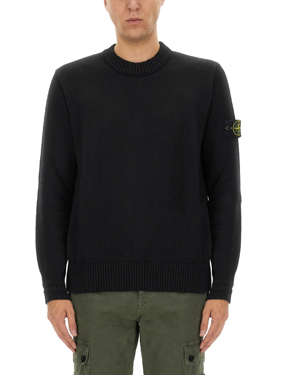 Logo-Embellished Black Jersey