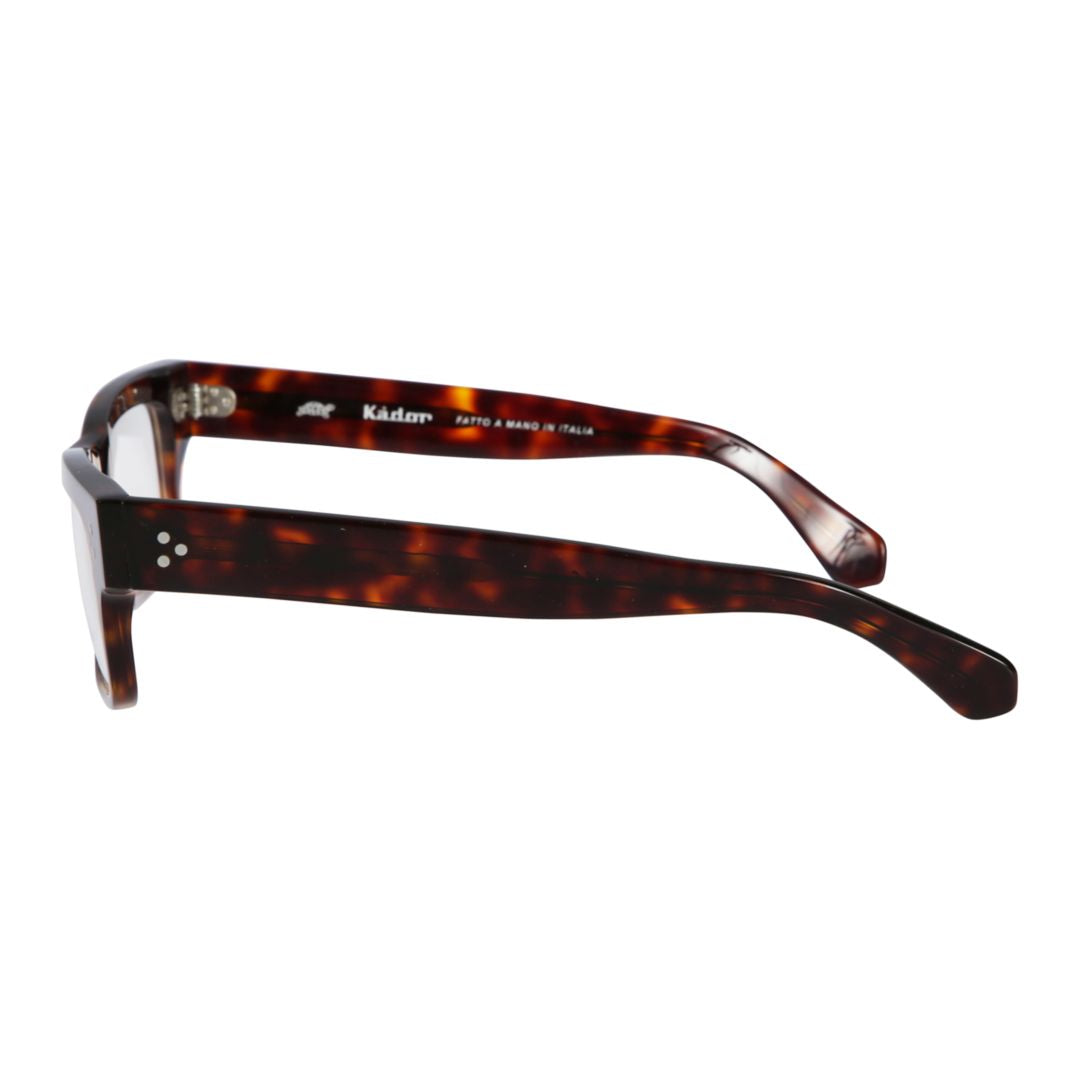 Mark Rectangular Tortoiseshell Eyeglasses with Silver Accents