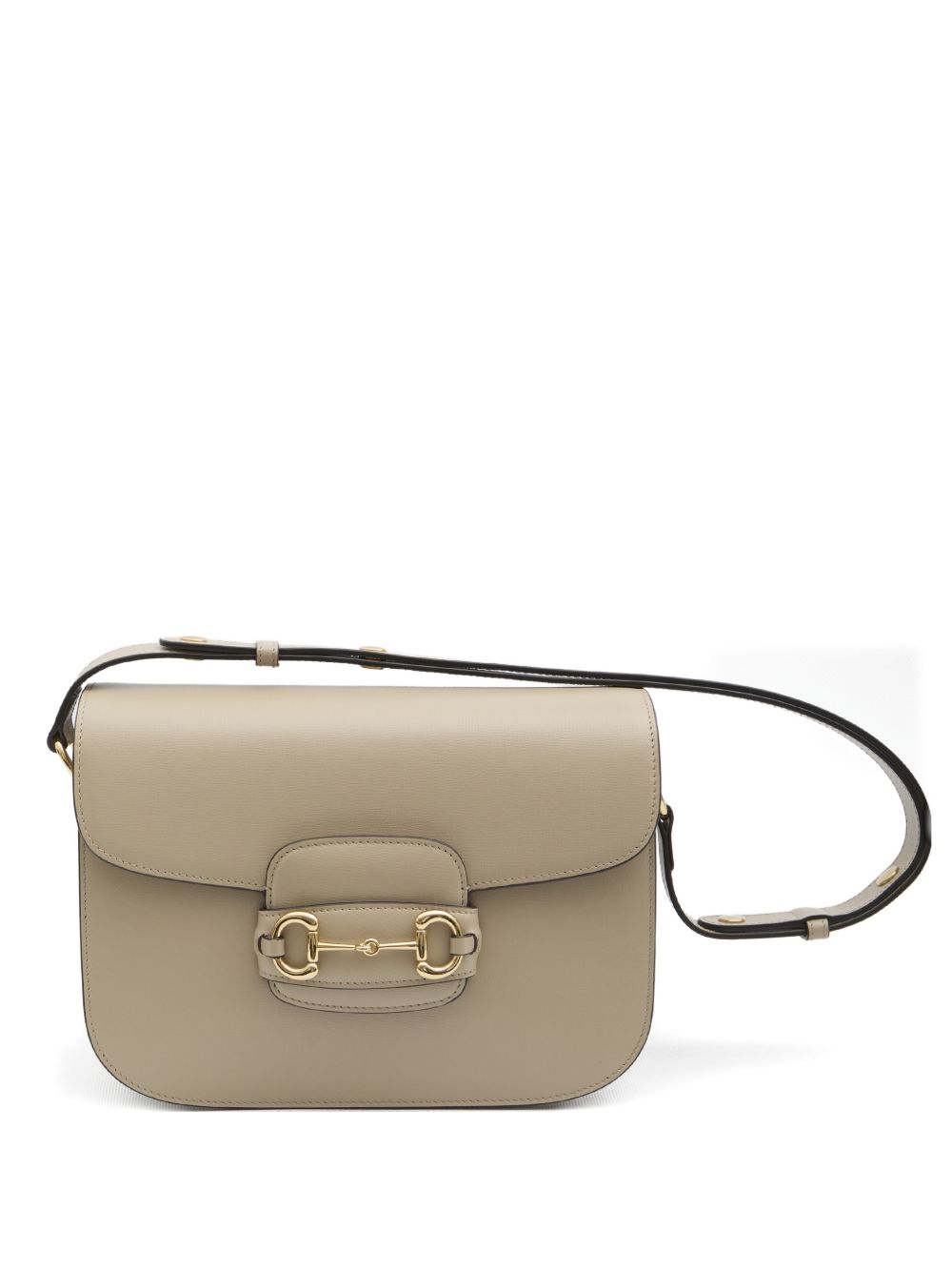 Structured Shoulder Bag With Gold-Tone Horsebit Detail