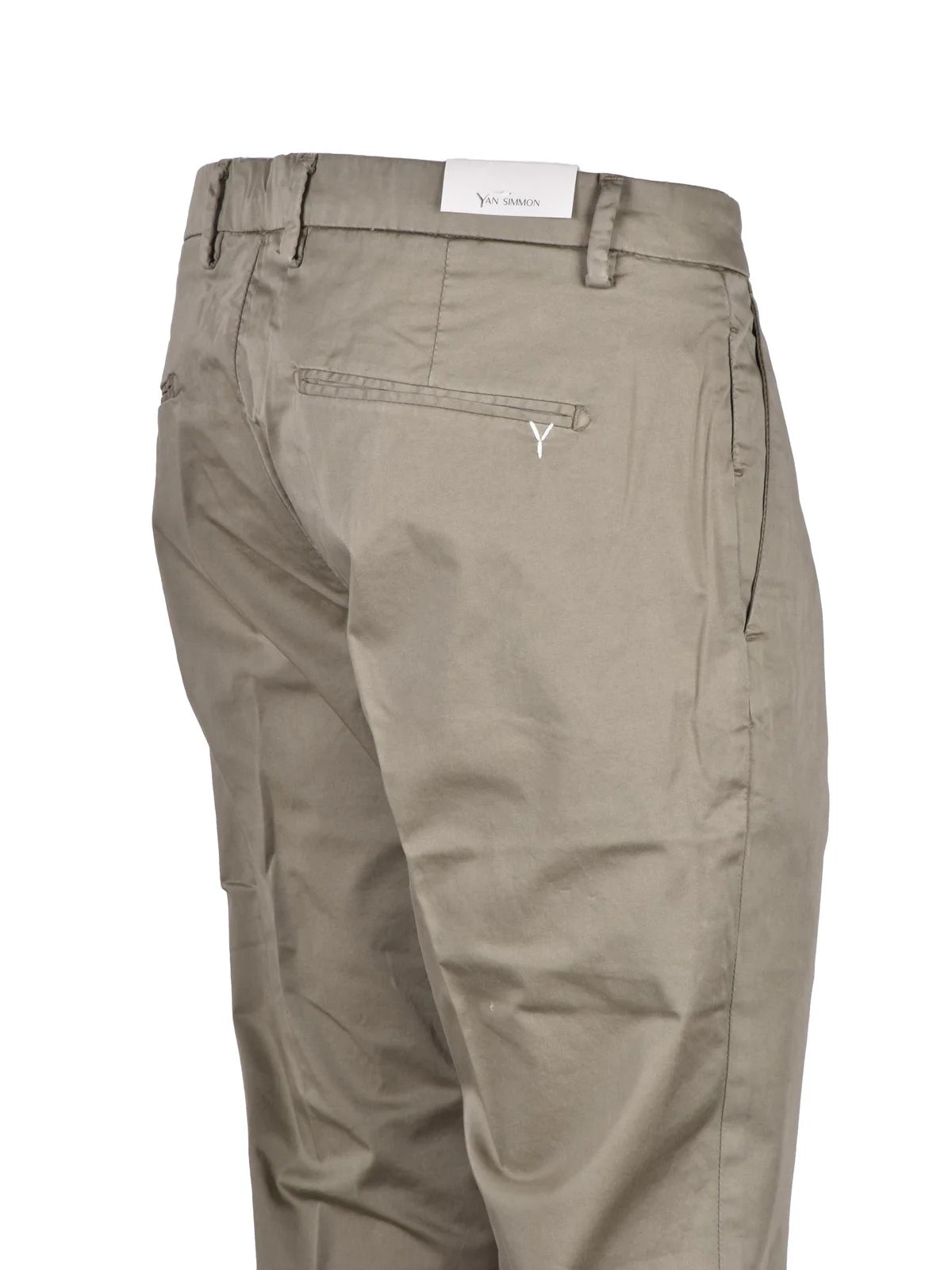 Yan Simmon Cotton Stretch Trousers - Sage Green