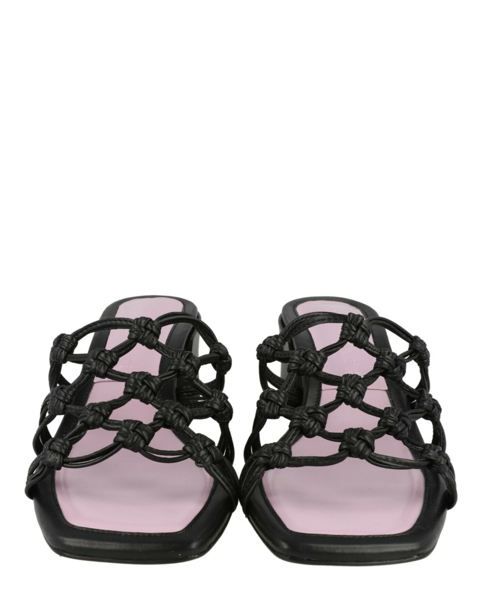 Marsha Knotted Leather Mule Sandals