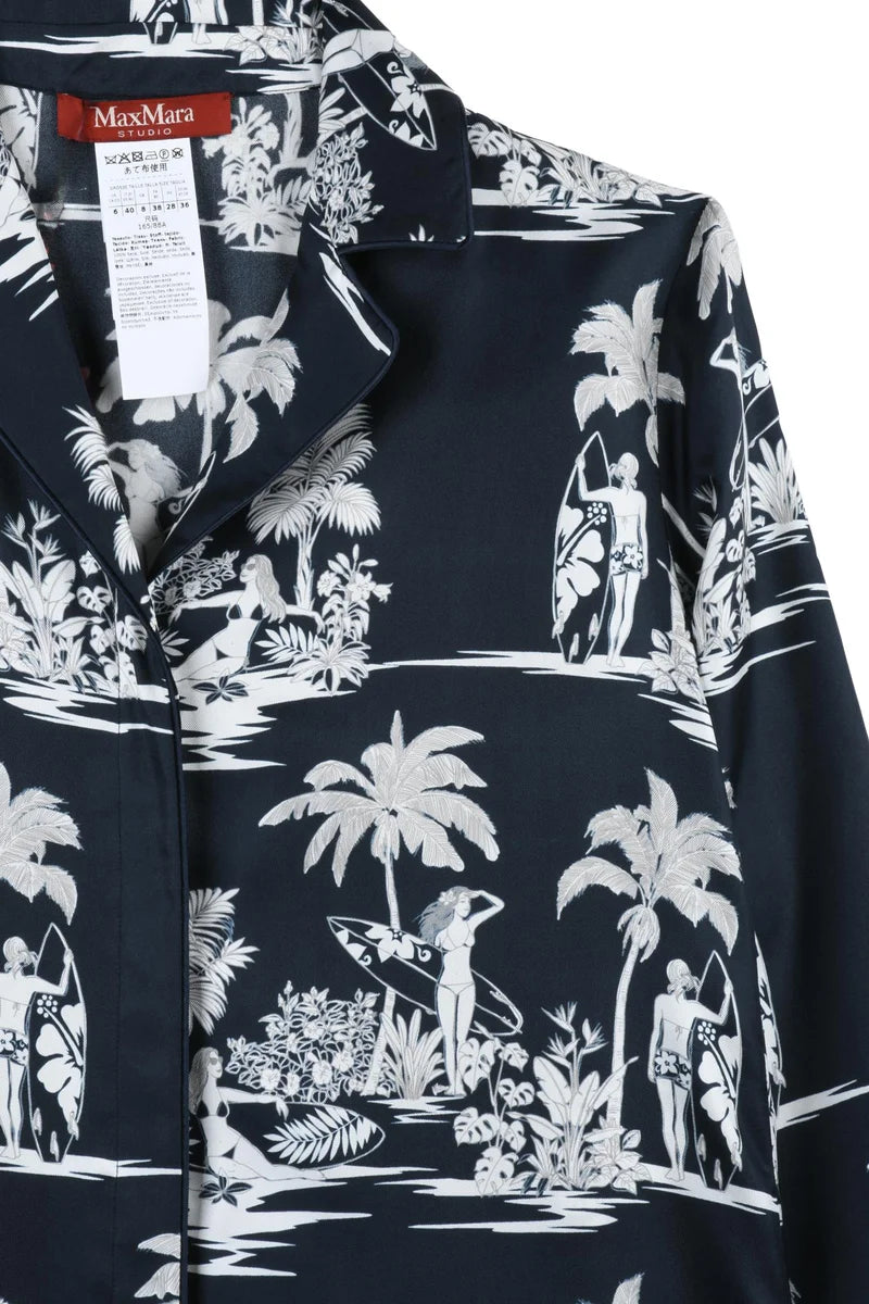 Dionigi Pajama Shirt - Black/White
