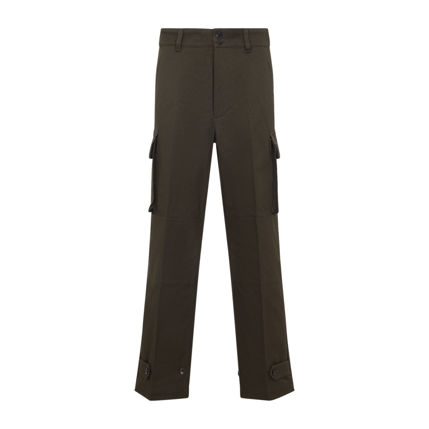 Straight-Leg Casual Pants With Cargo Pockets