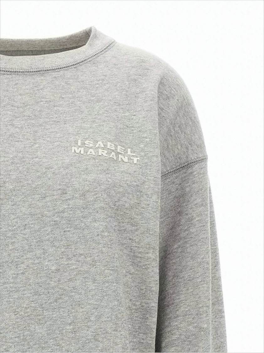 Cropped Long-Sleeve Sweatshirt with Ribbed Cuffs