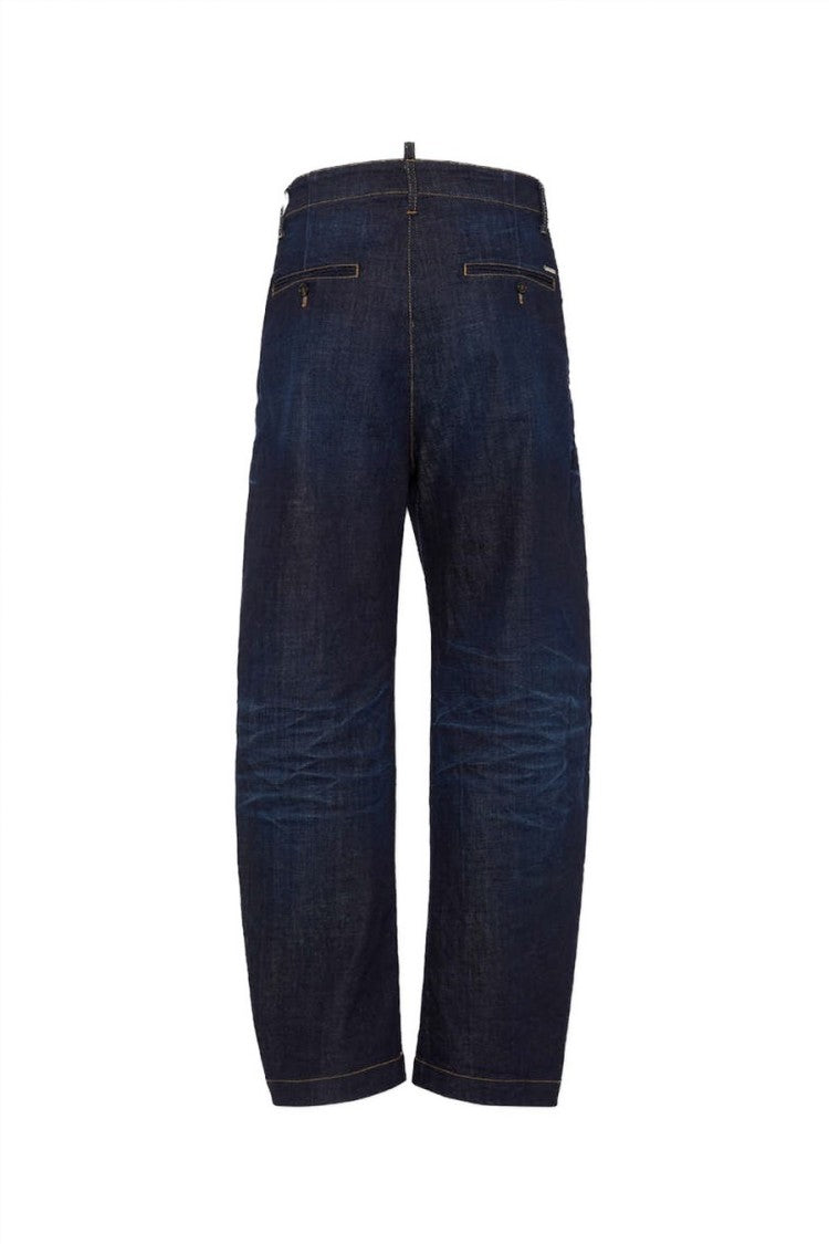 Contemporary Relaxed-Fit Denim Trousers With Soft Texture