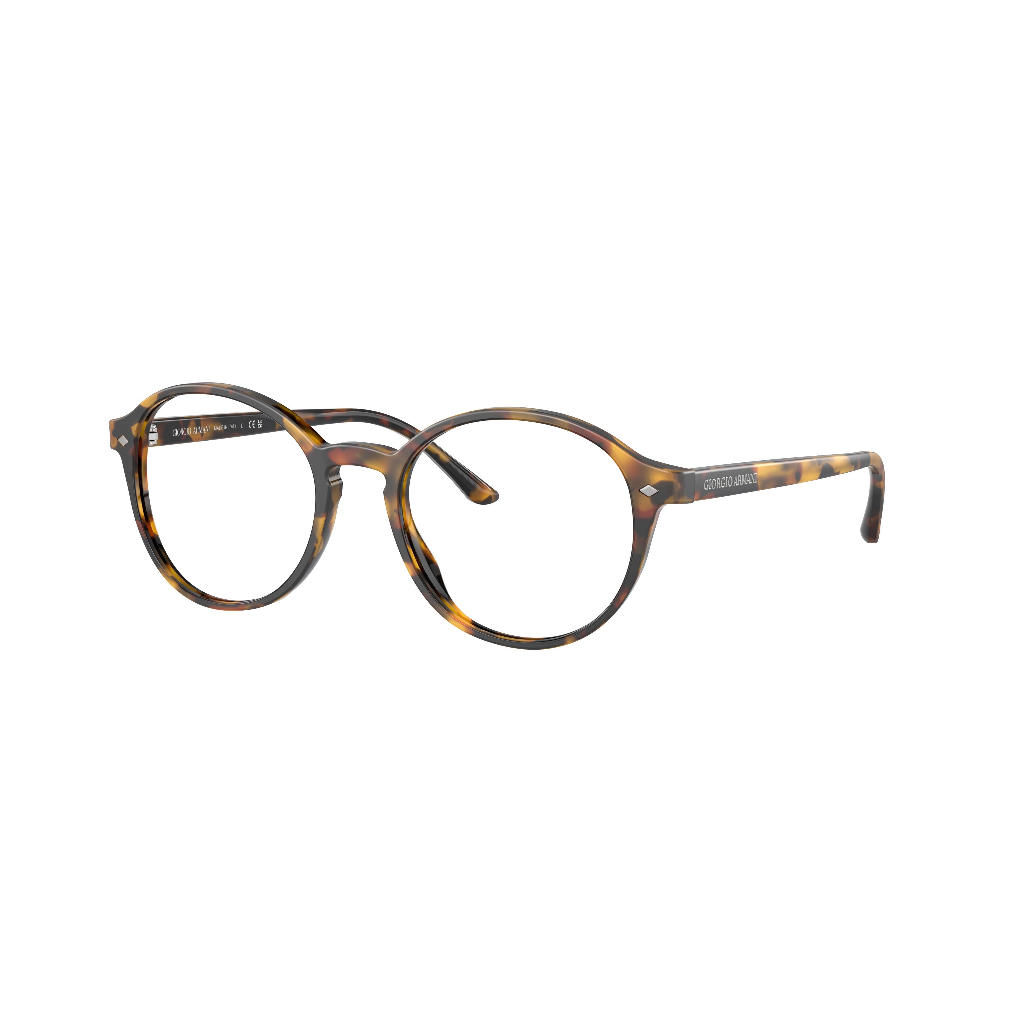 0ar7004 Classic Round Tortoiseshell Eyeglasses with Keyhole Bridge