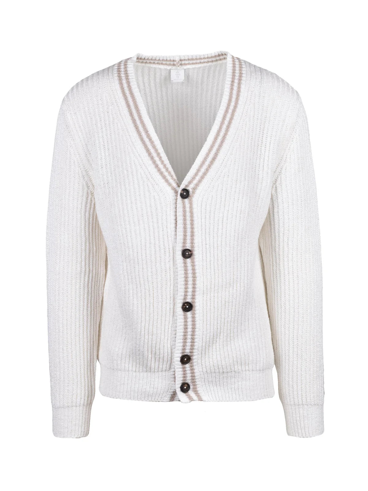 White Cotton Men Cardigan