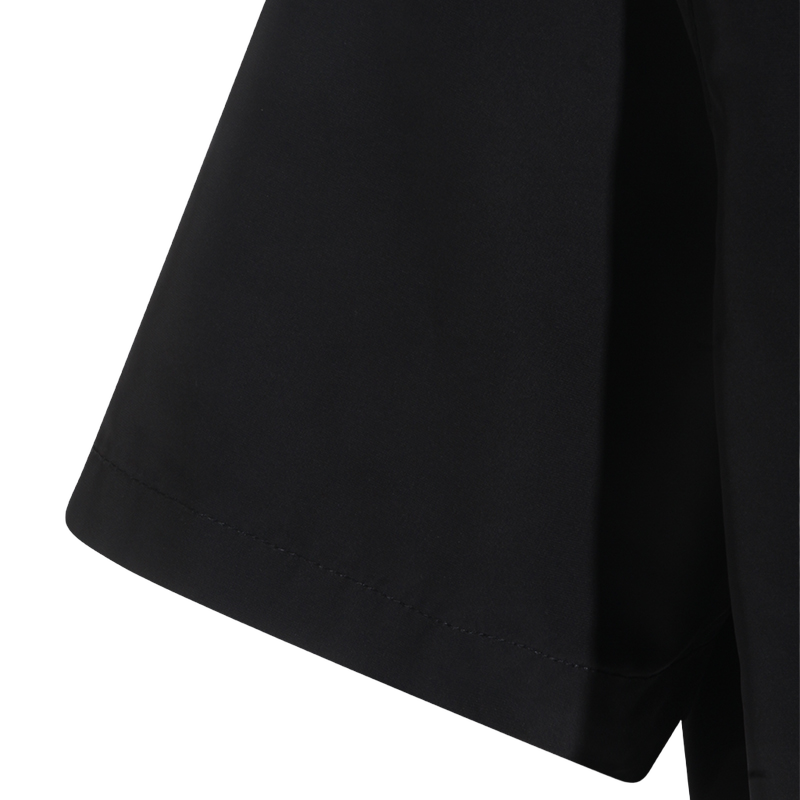 Button-Up Black Shirt with Pointed Collar