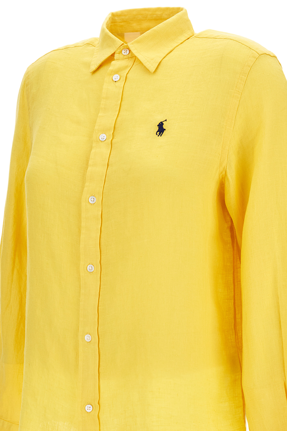 Embroidered Linen Shirt With Oversized Fit