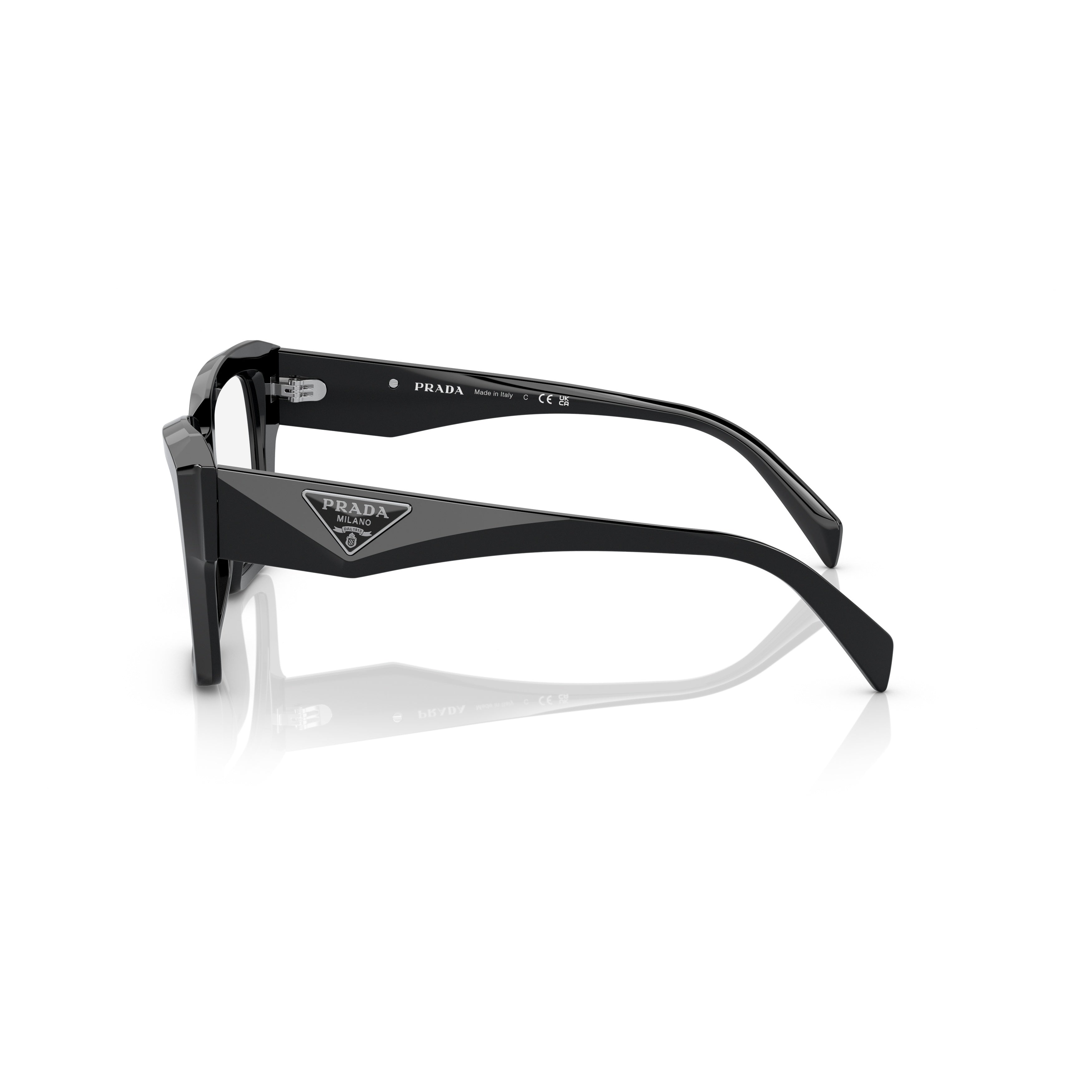 0pr 09zv Oversized Square Frame Black Acetate Sunglasses