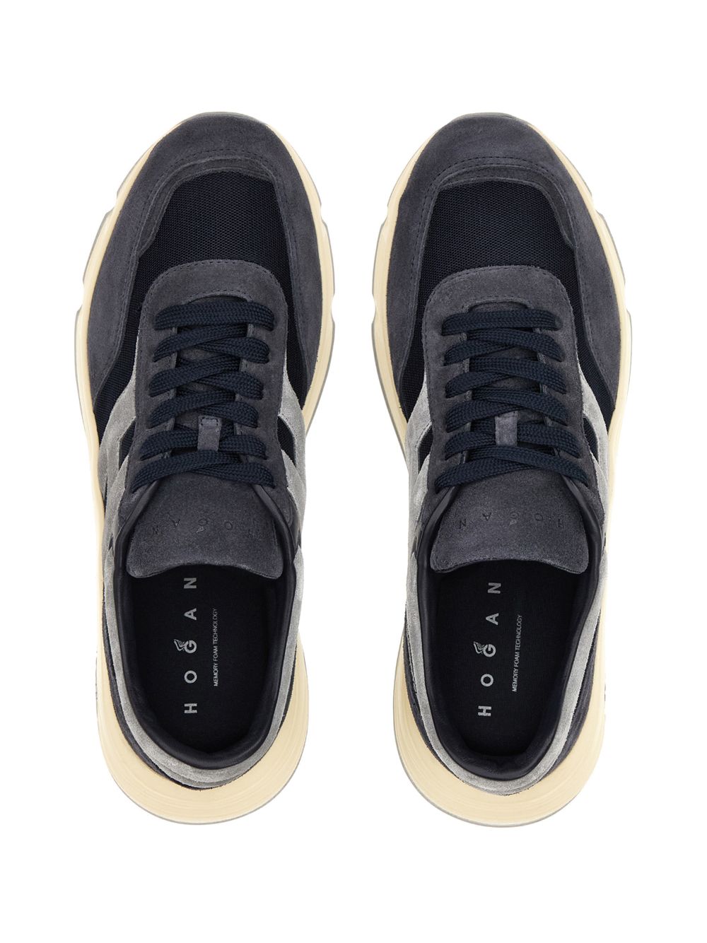 Layered Grey Sneakers With Silk