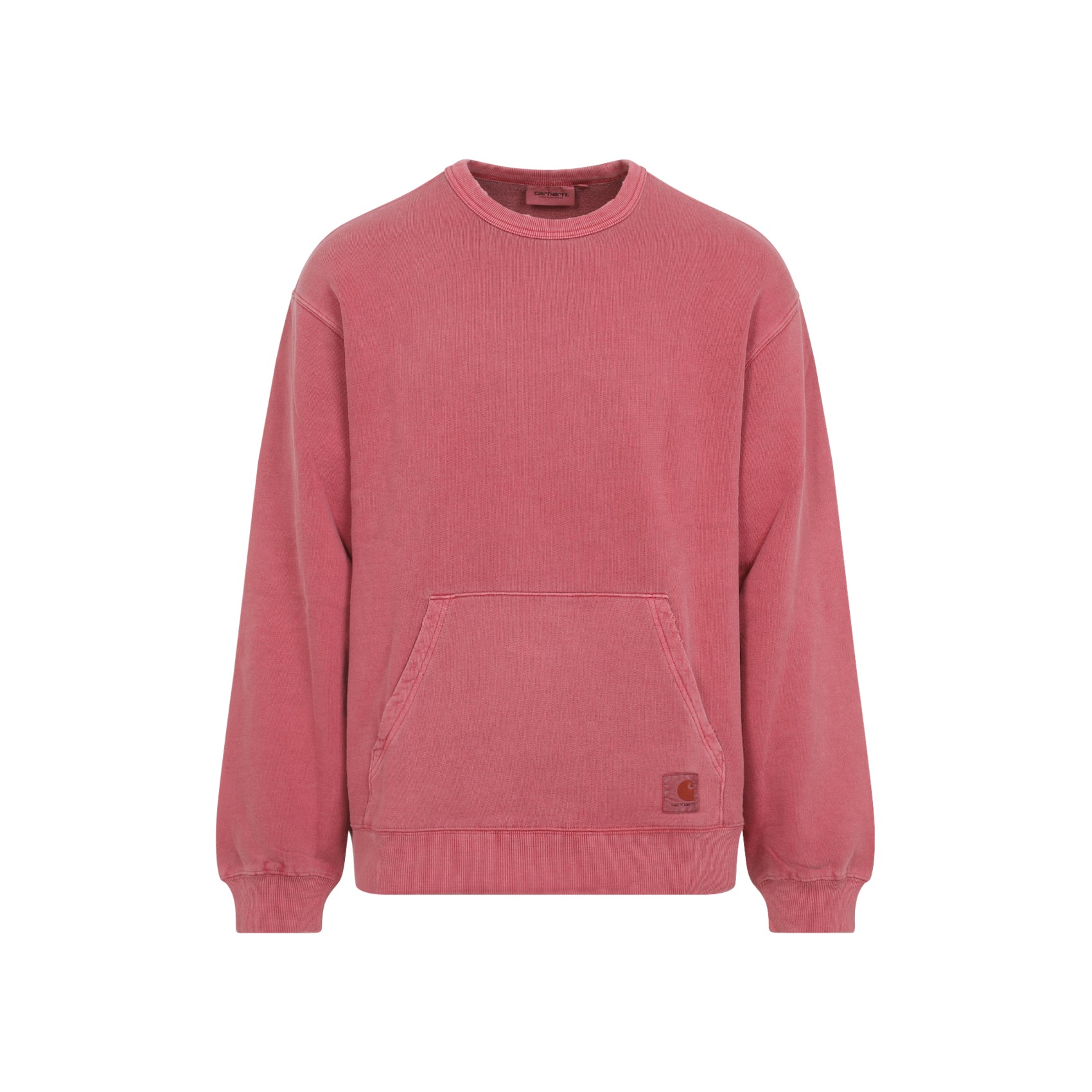 Vintage Red Cotton Sweatshirt With Classic Fit