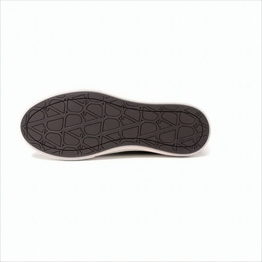 High-Top Sneakers with Abstract Pattern and Rubber Sole