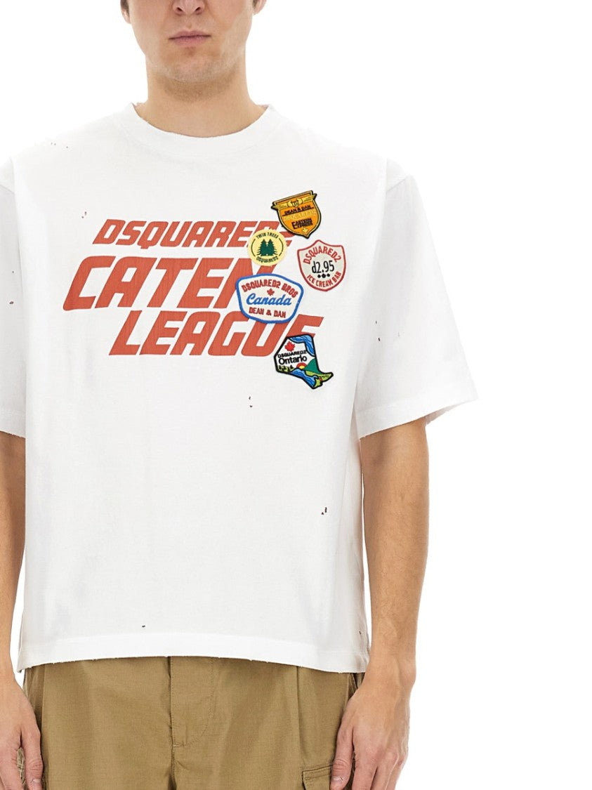 Relaxed Fit White Graphic T-Shirt