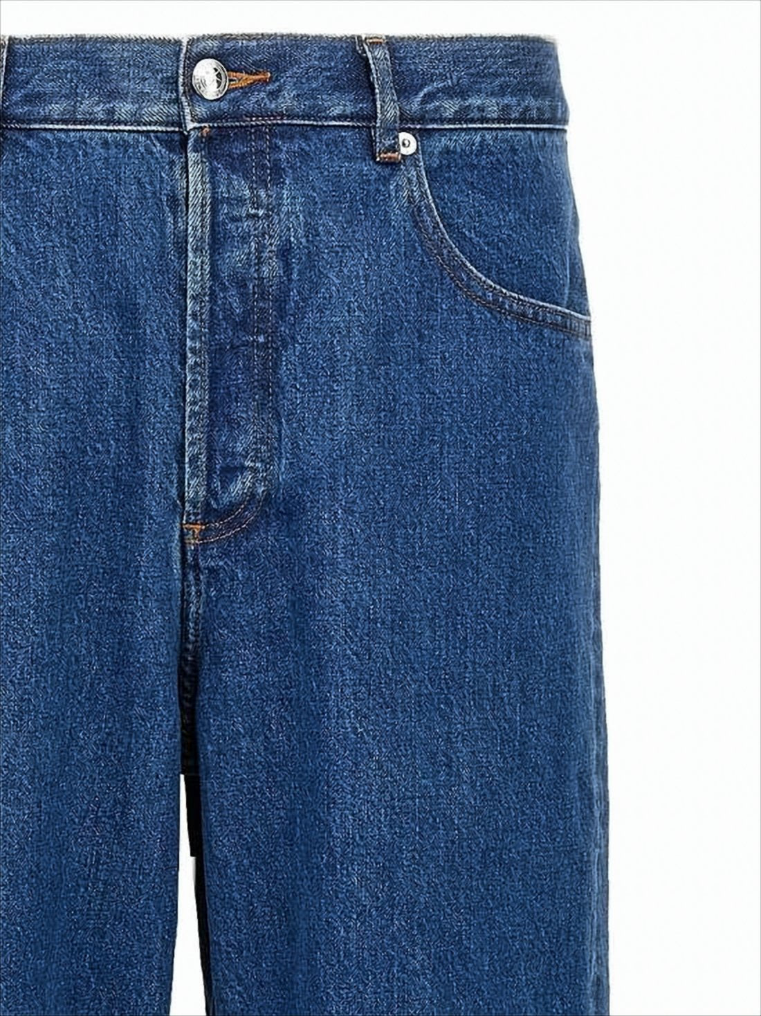 Straight-Leg Denim Pants