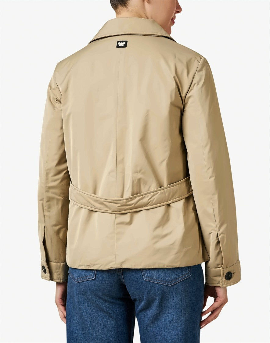 Quilted Short Jacket with Classic Collar