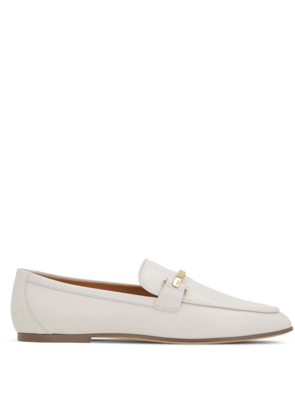 Almond Toe White Flats