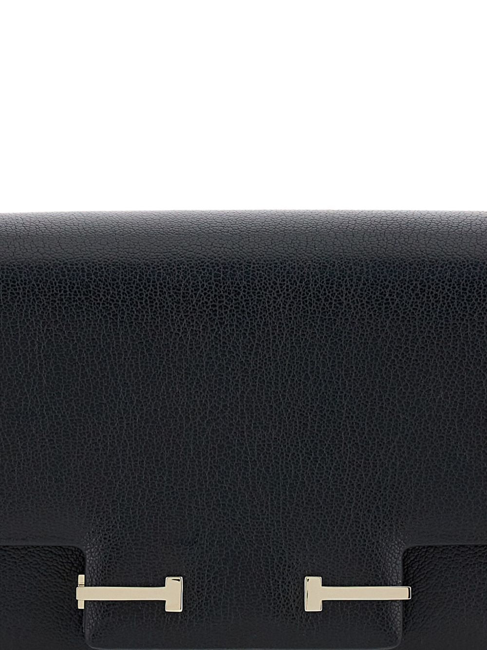 Shoulder Bag In Supple Black Leather