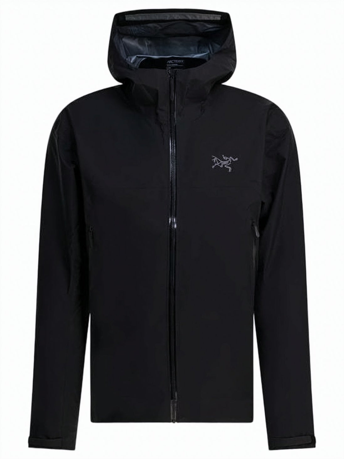 Black Hooded Jacket with Fitted Silhouette