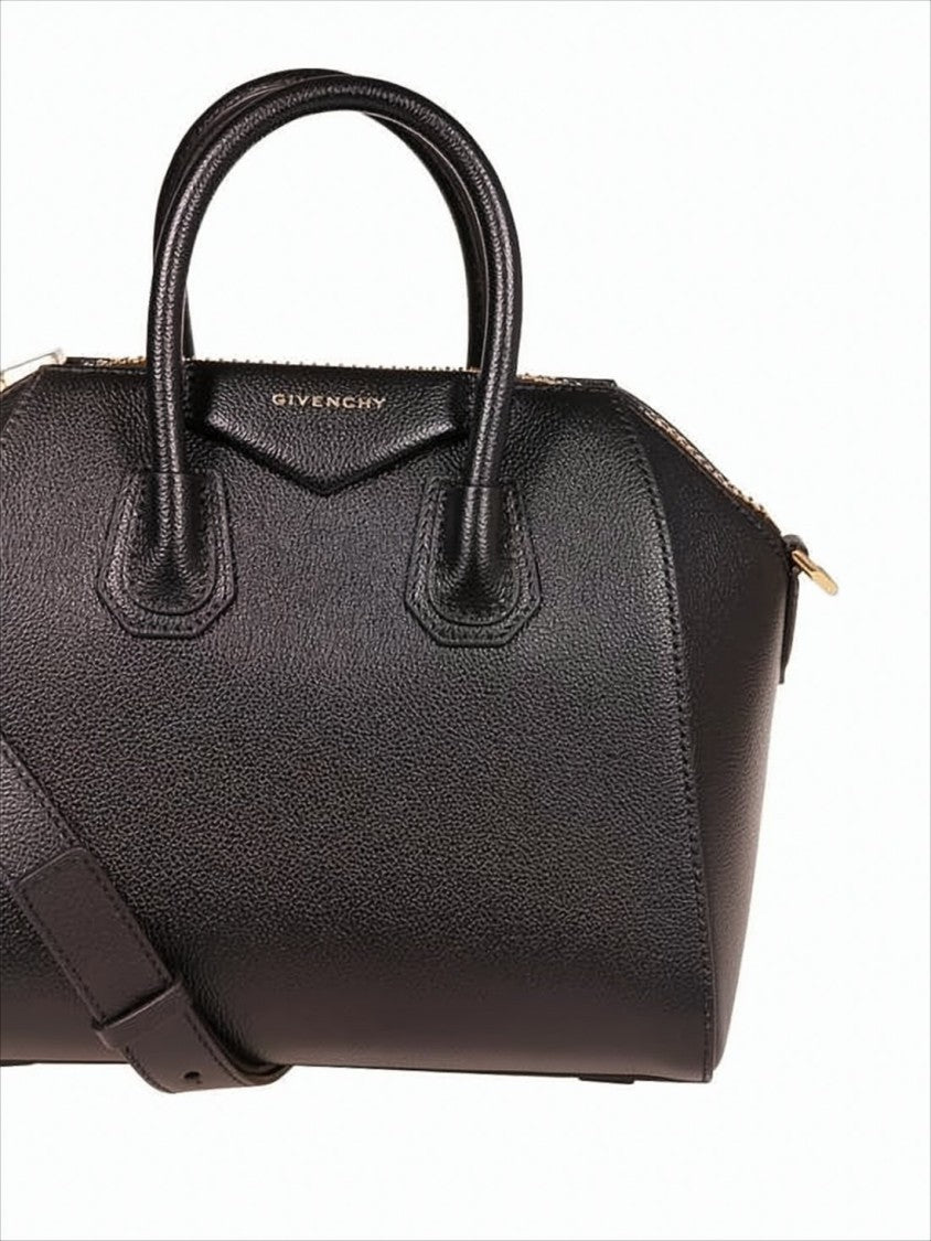 Structured Trapezoidal Crossbody Bag in Textured Calf Leather