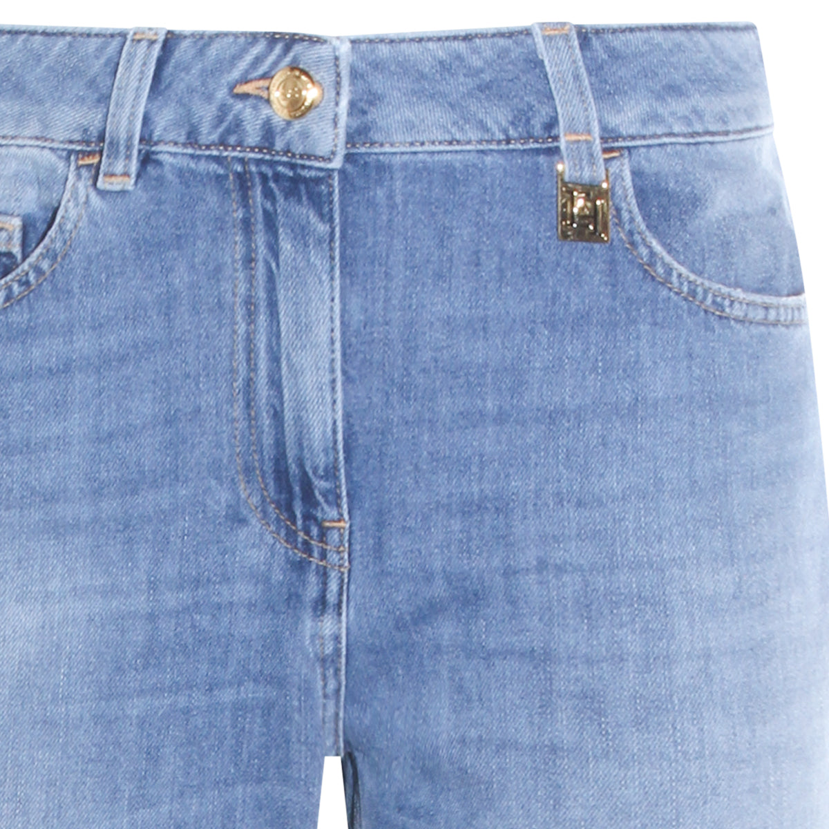 Straight-Cut Denim Jeans