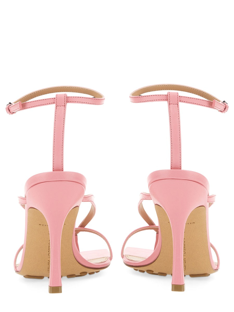 Lambskin Stretch Sandal with Adjustable Buckle