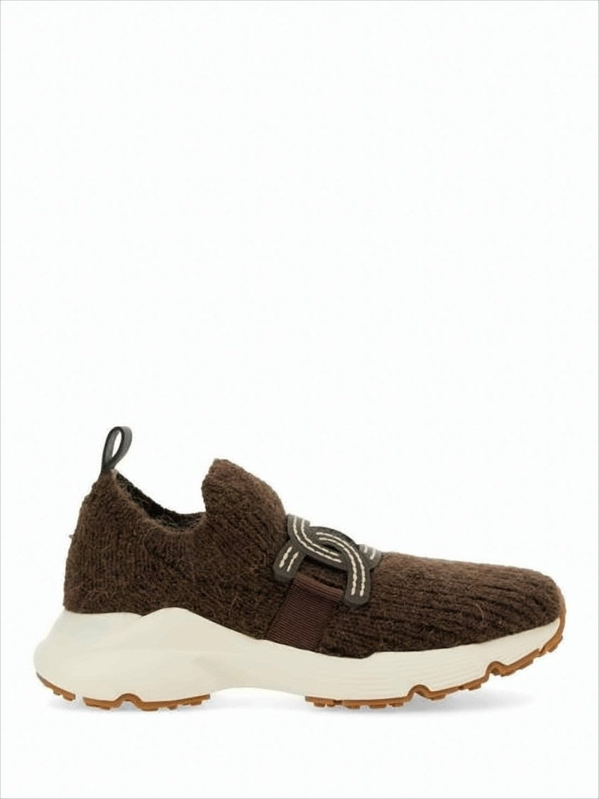 Textured Fabric Sneakers with Distinctive Interlocking Design