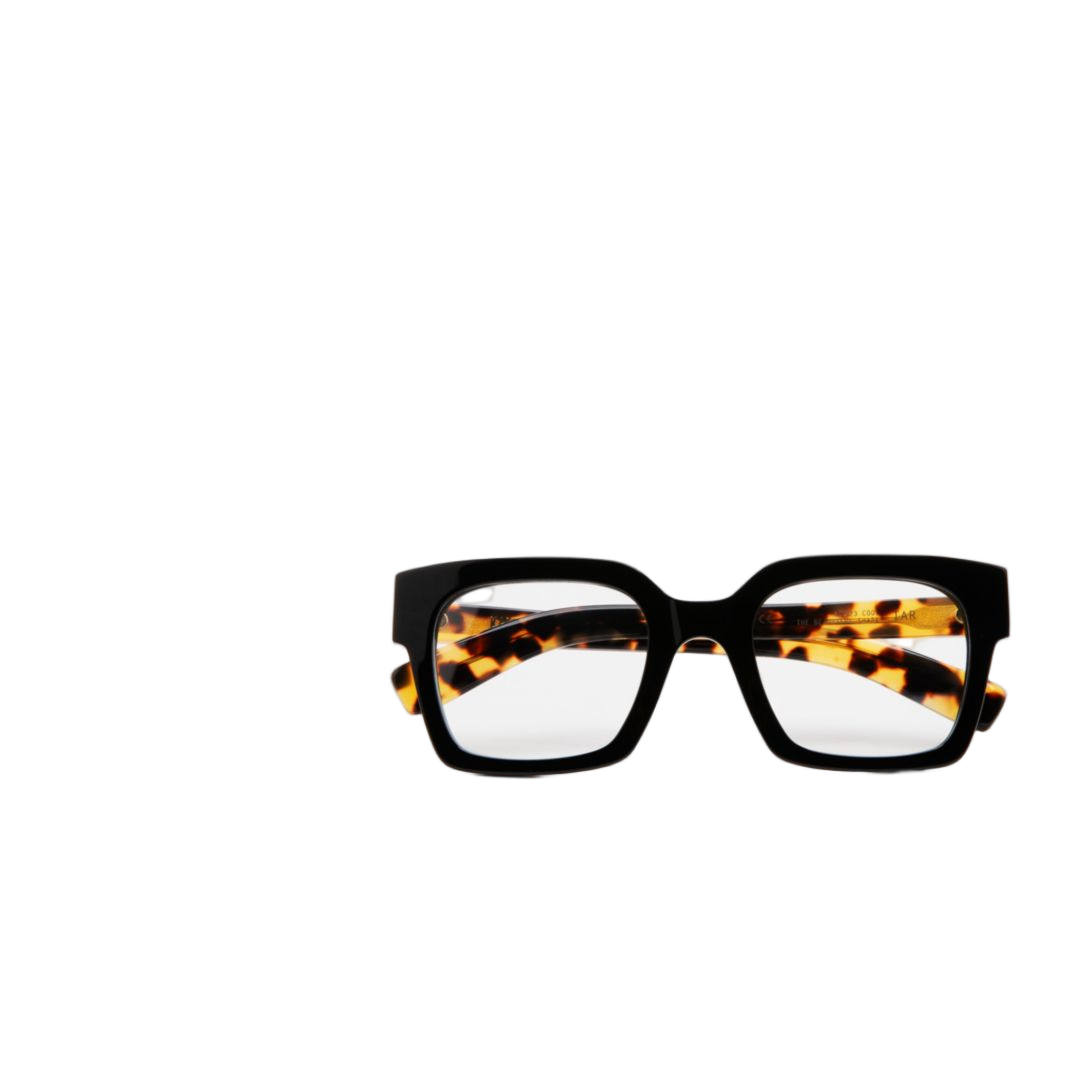Tar Rectangular Frame Sunglasses with Tortoiseshell Arms