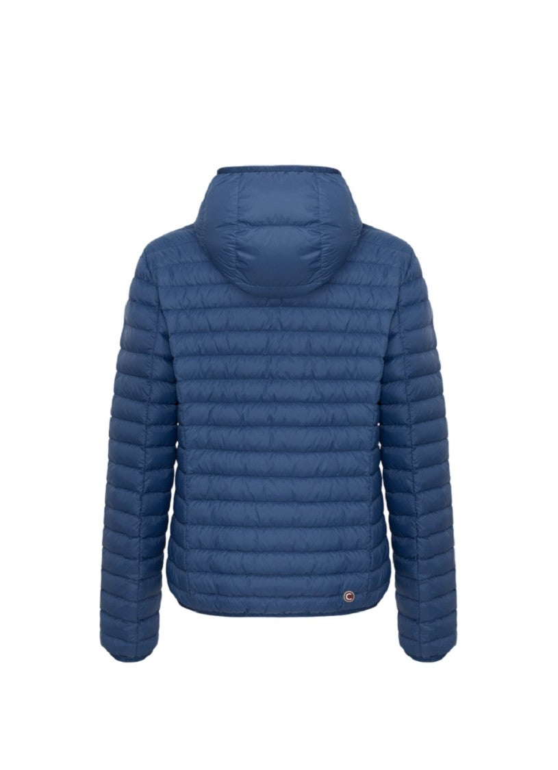 Lightweight Down Jacket With Fixed Hood And Water-Repellent Finish