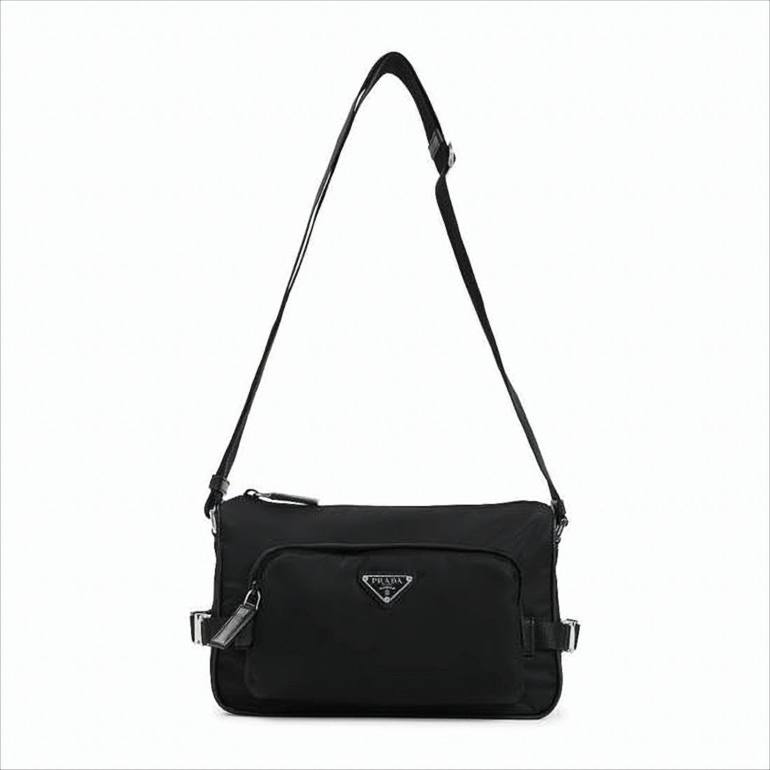 Rectangular Shoulder Bag with Triangular Logo