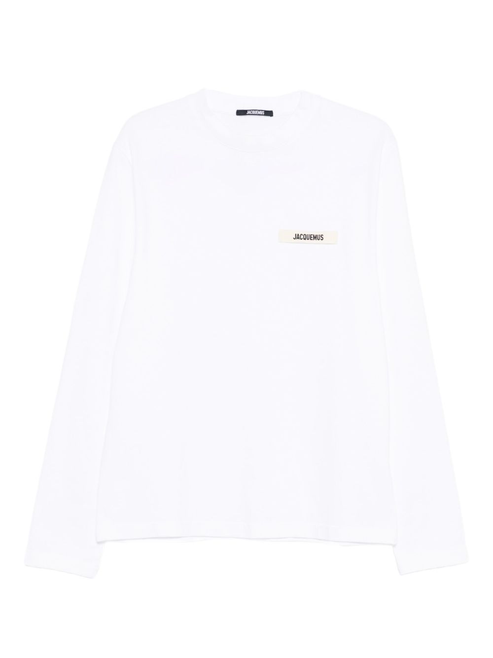 White Long-Sleeve Crew Neck T-Shirt