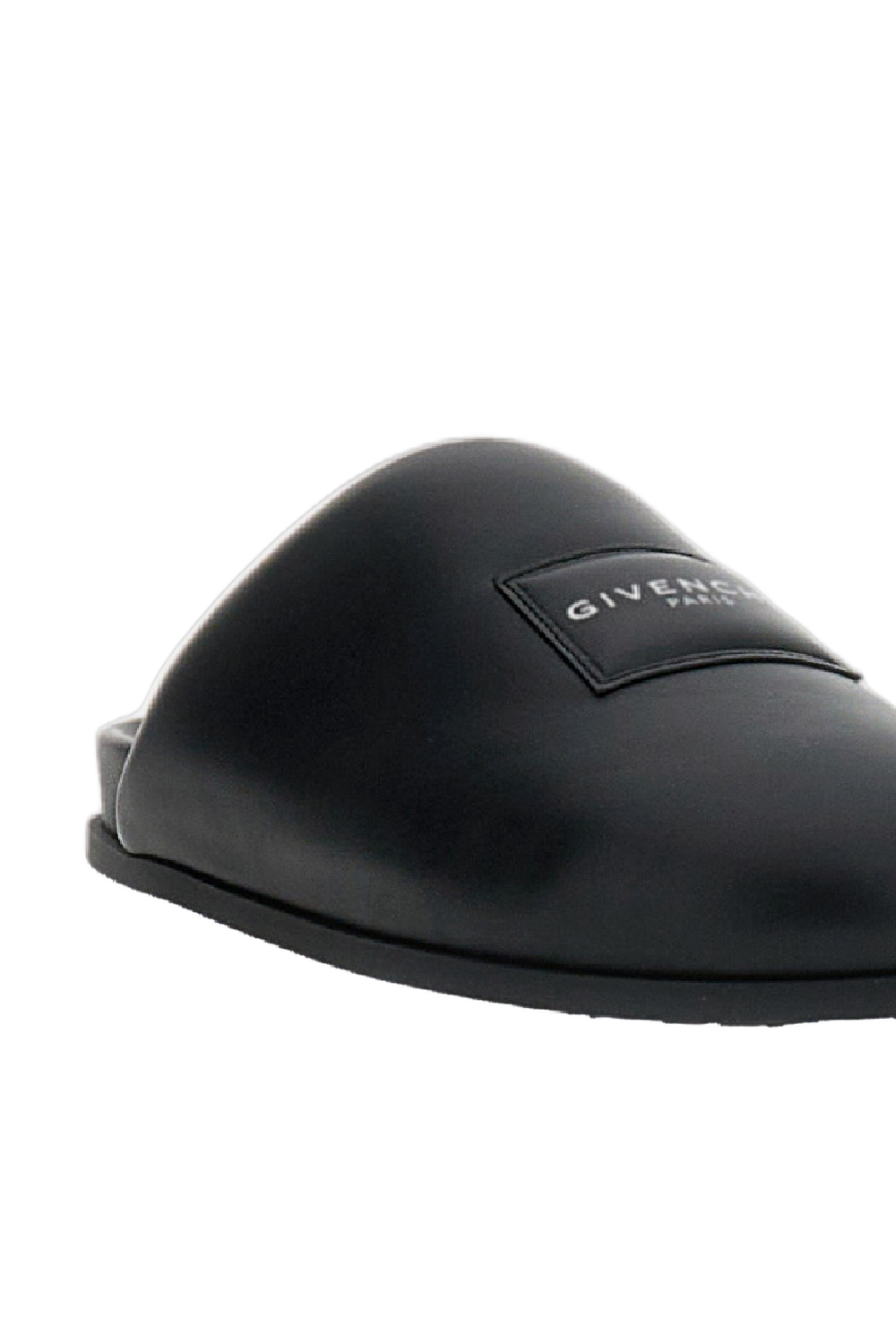 Black Nappa Puffy Mules