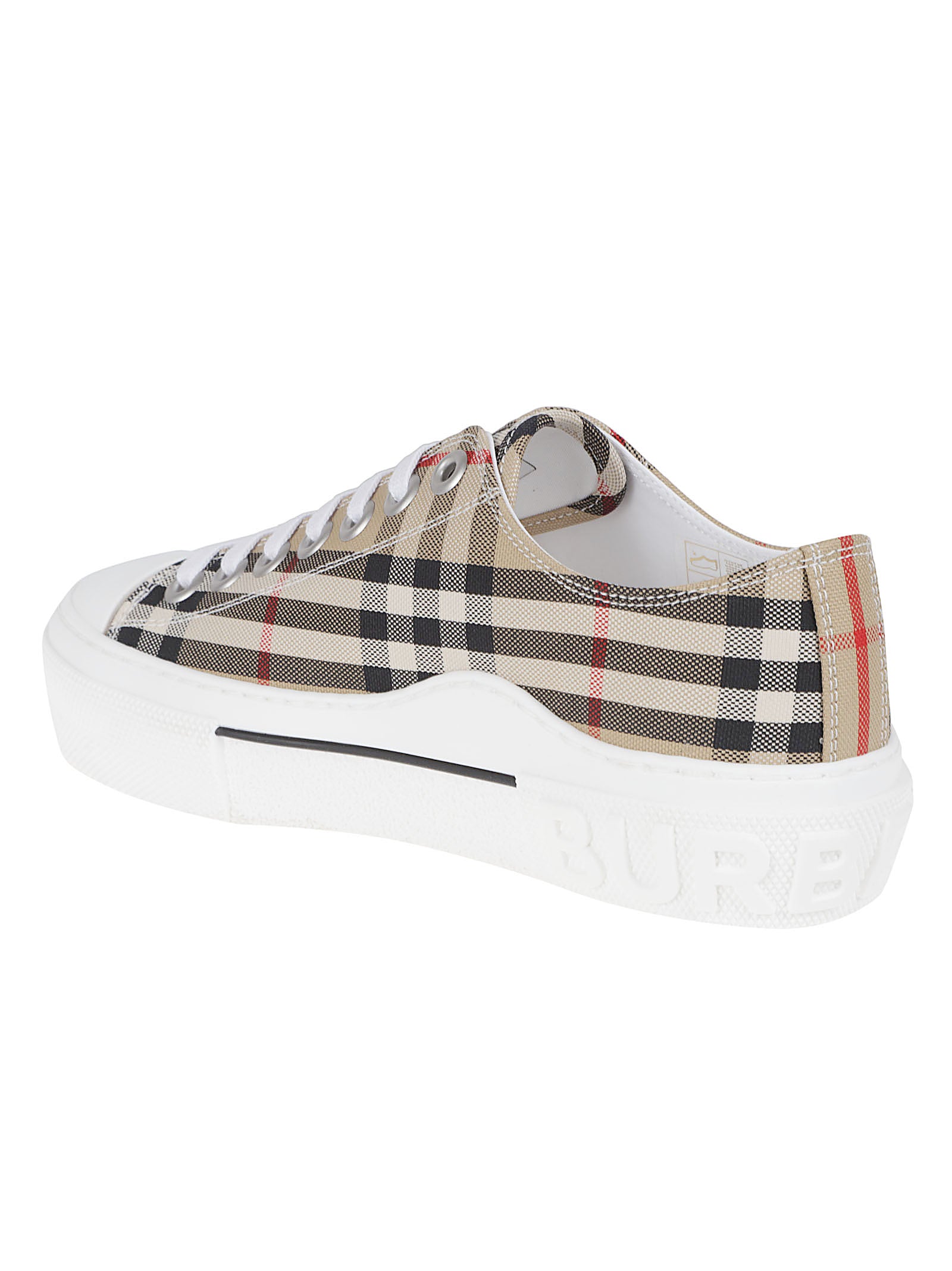 Classic Checkered Low-Top Sneakers with Embossed Branding