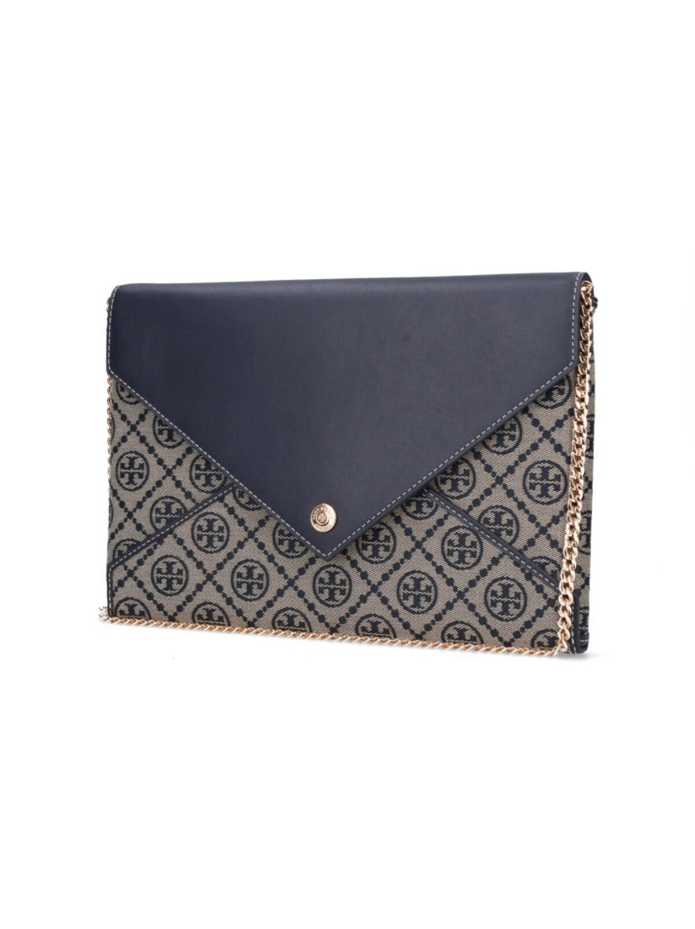 "T-Monogram" Chain Pouch Beige